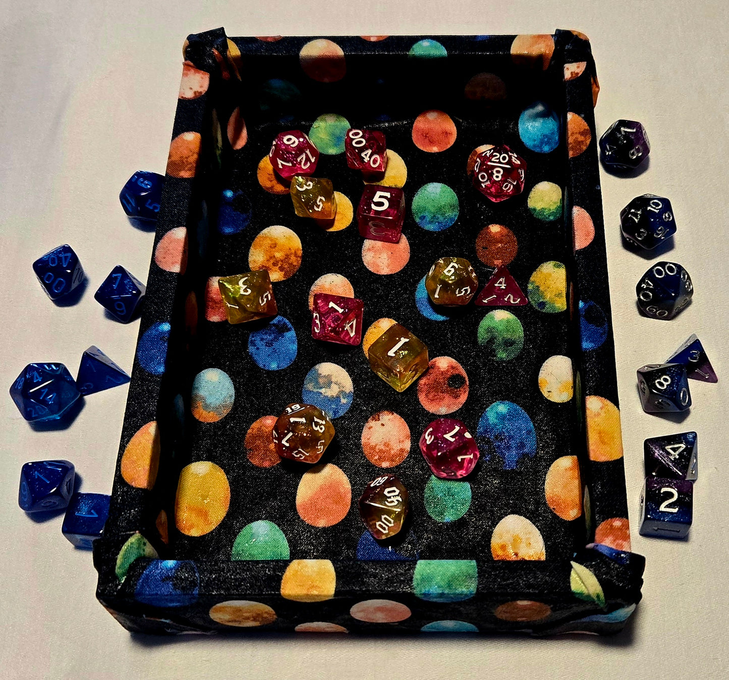 Dice Tray DnD Fabric Wrapped Dragon Eggs