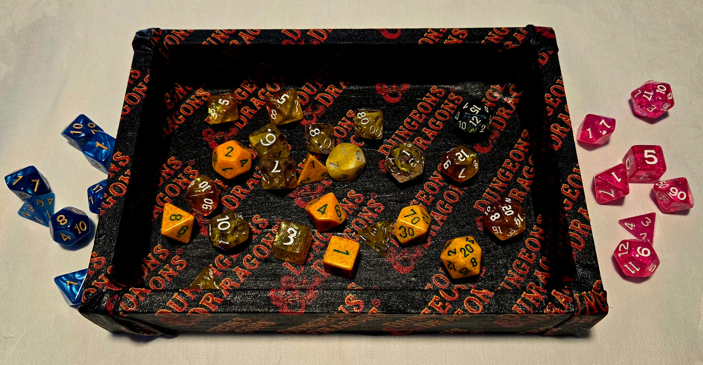 Dice Tray DnD Fabric Wrapped Deadpool