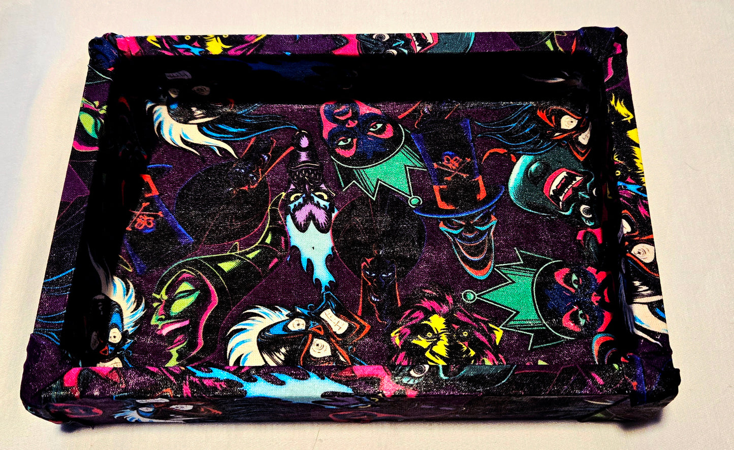Dice Tray DnD Fabric Wrapped Dragon Villains