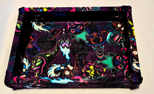 Dice Tray DnD Fabric Wrapped Dragon Villains